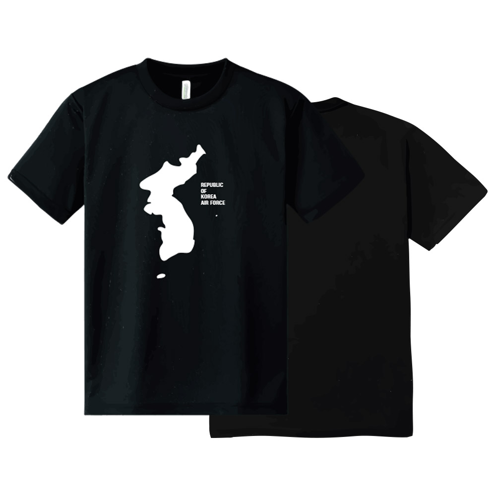 밀리터리 한국 지도 공군 컬러 반팔 티셔츠