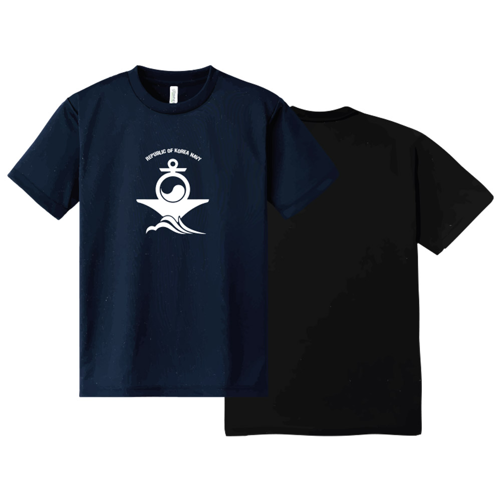 밀리터리 마크 해군 컬러 반팔 티셔츠