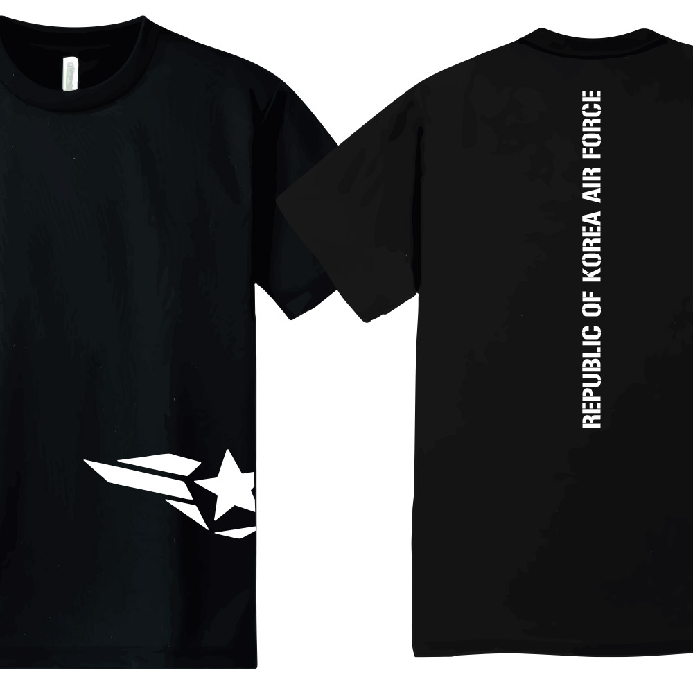 밀리터리 반프린팅 마크 공군 컬러 반팔 티셔츠